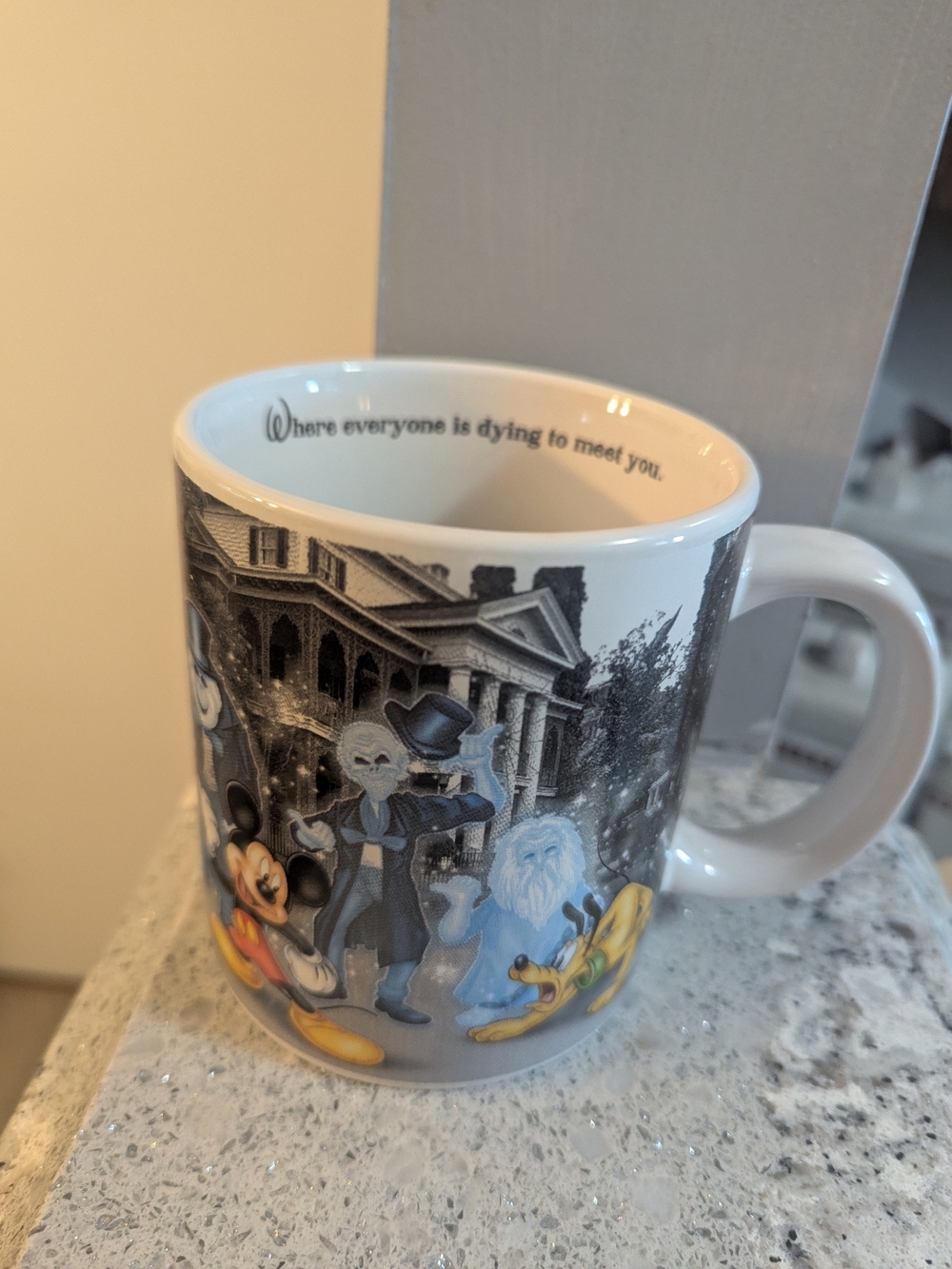 Walt Disney World Haunted Mansion Hitchhiking Ghost Mickey Ceramic 20 oz. Mug